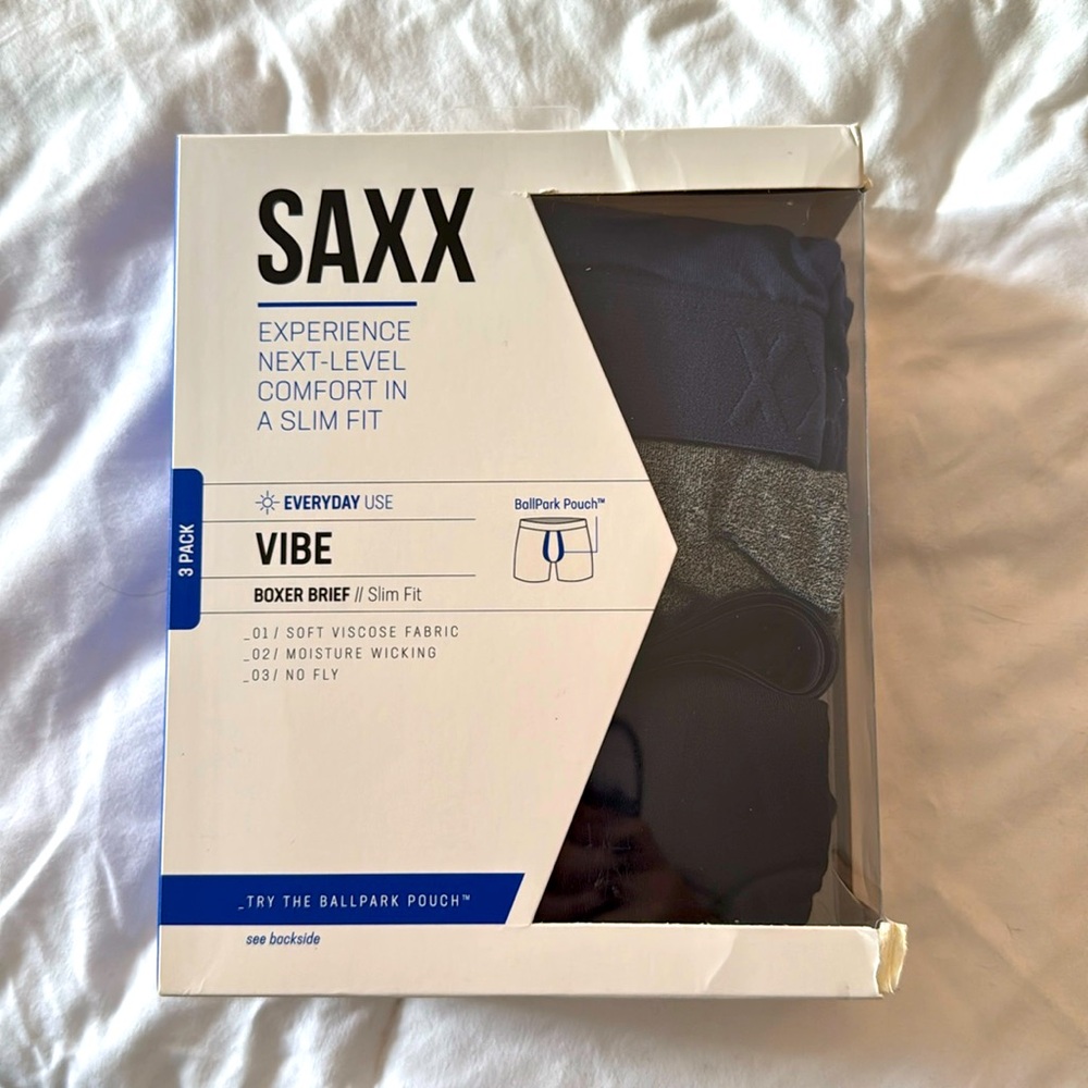 NIB Saxx 3-pack Boxer Brief